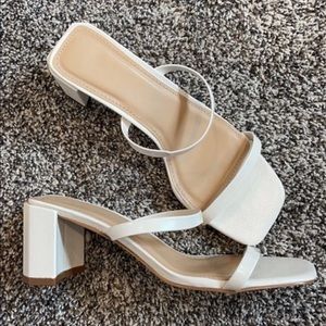 Slide-on strap heels